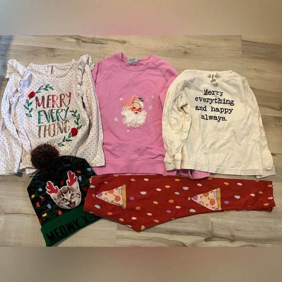 Girls’ 4-6 Christmas clothing lot - Picture 4 of 10